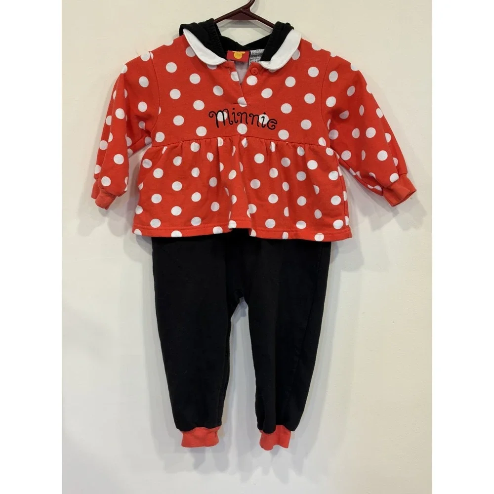 Disney Baby Minnie Mouse Red White Black Costume Halloween Dress Up 18 Months